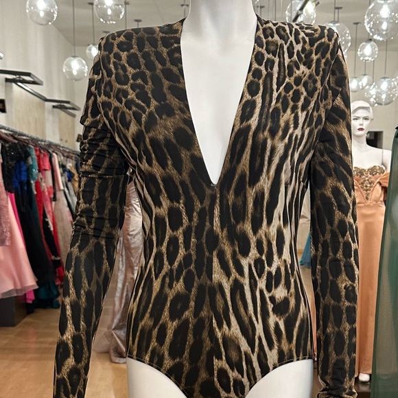 Alexandre Vauthier Leopard Print Bodysuit - Picture 8 of 8